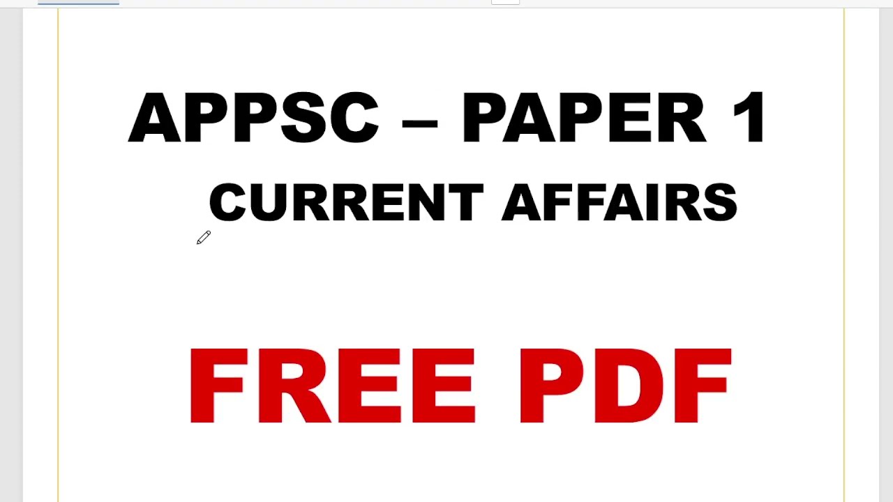 🔥APPSC Current Affairs Power Capsule (2025–26) | FREE PDF | Quick ED
