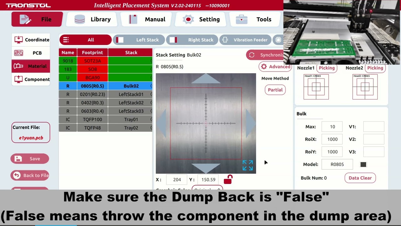 How to mount bulk material with Tronstol E1