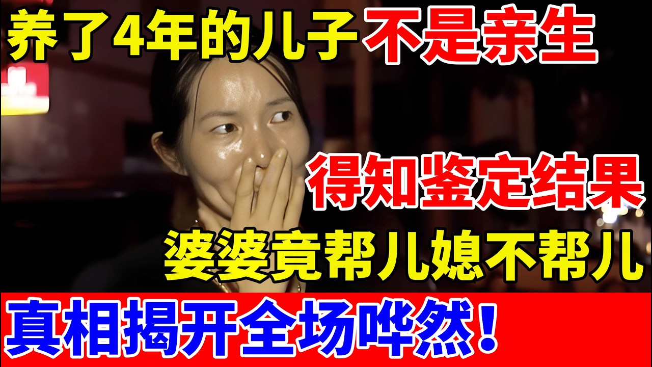 养了4年的儿子不是亲生,得知鉴定结果,婆婆竟帮儿媳不帮儿!真相揭开全场哗然【人间真情录】