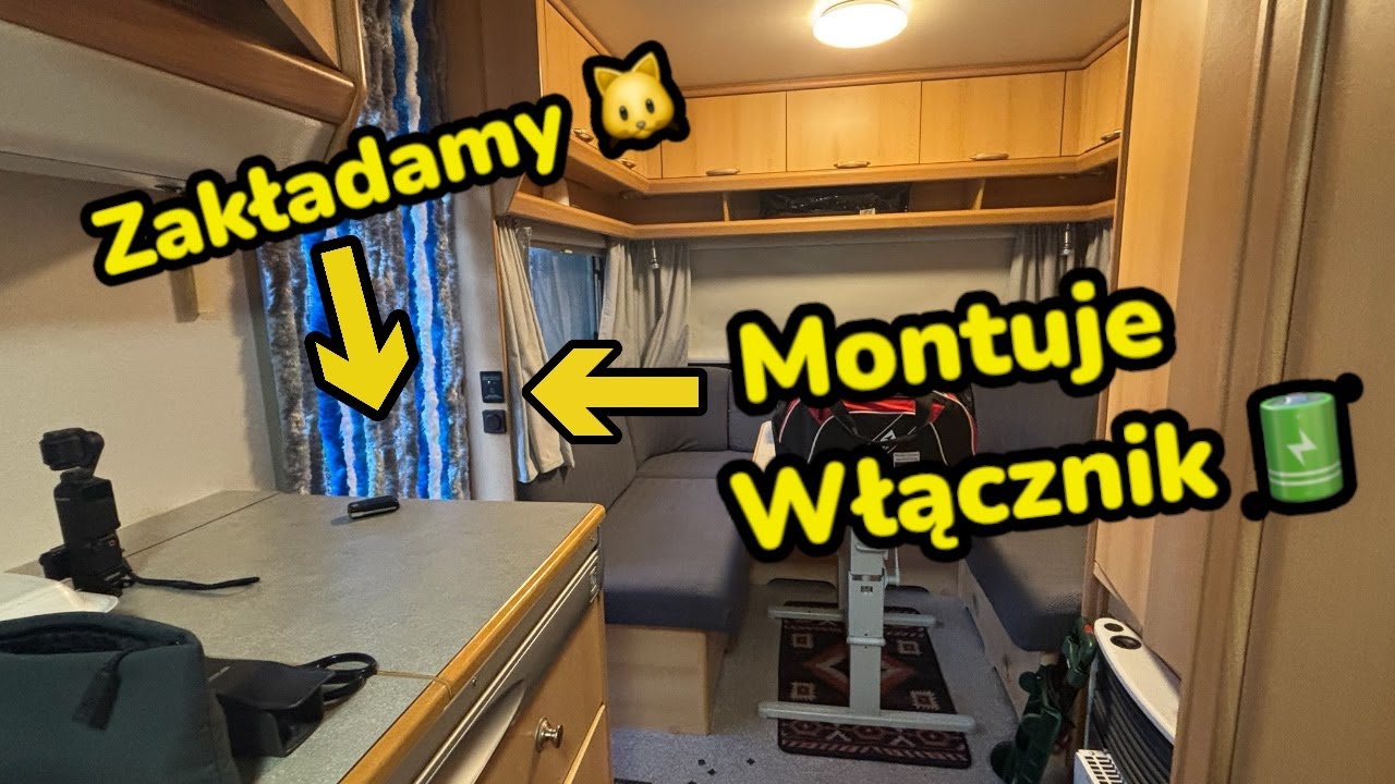 MONTUJE włącznik przetwornicy | Piłuję dziurę i Wieszam koty ! #019