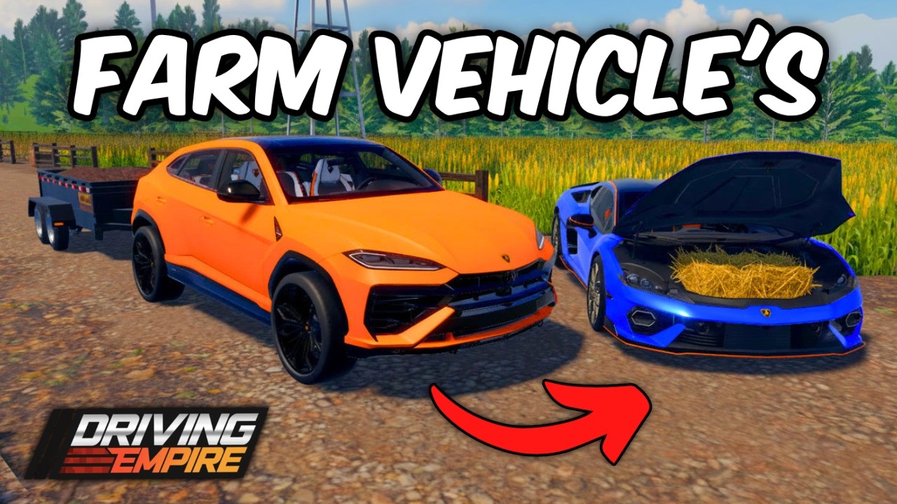 Используем Lamborghini в качестве сельхозтехники в Driving Empire