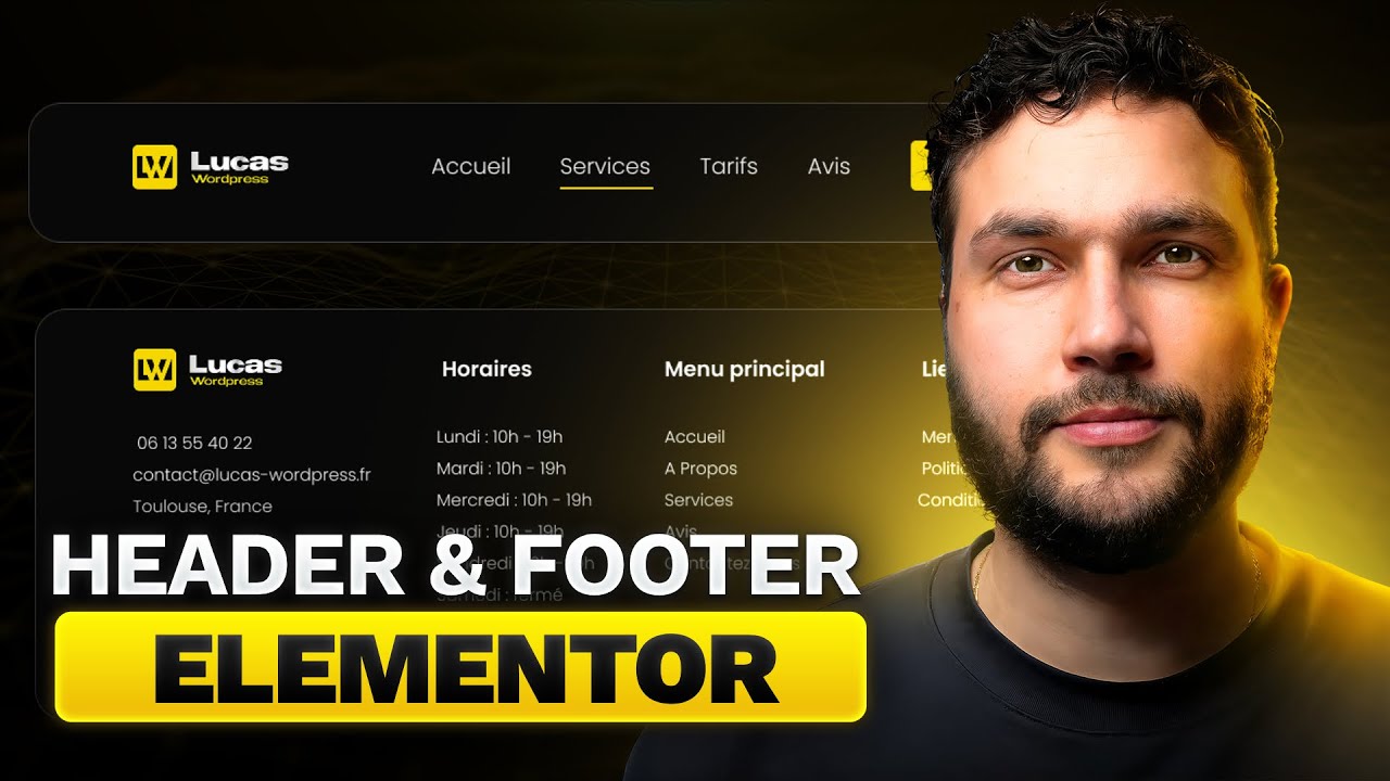 Comment créer une en-tête et un pied de page avec Elementor sur WordPress ?