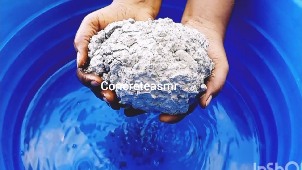 Water crumbling lovers:- Big gritty stone texture balls Crumbling in water 💦 #asmr
