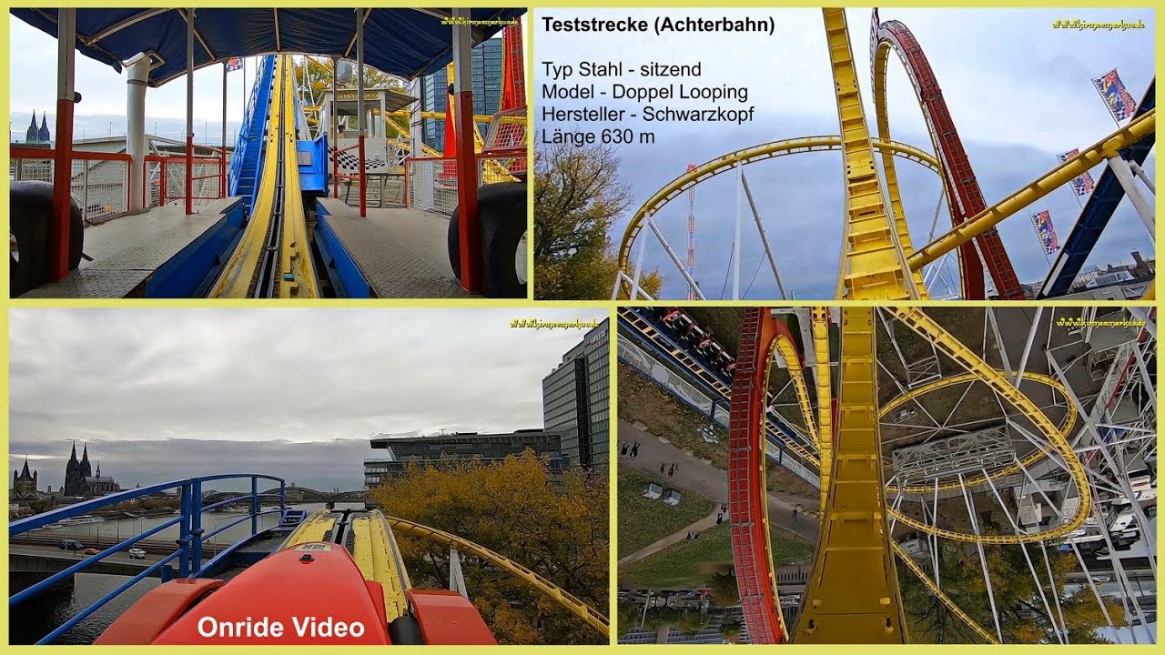 Onride - Teststrecke Stahlachterbahn Modell Doppel Looping des Herstellers Schwarzkopf