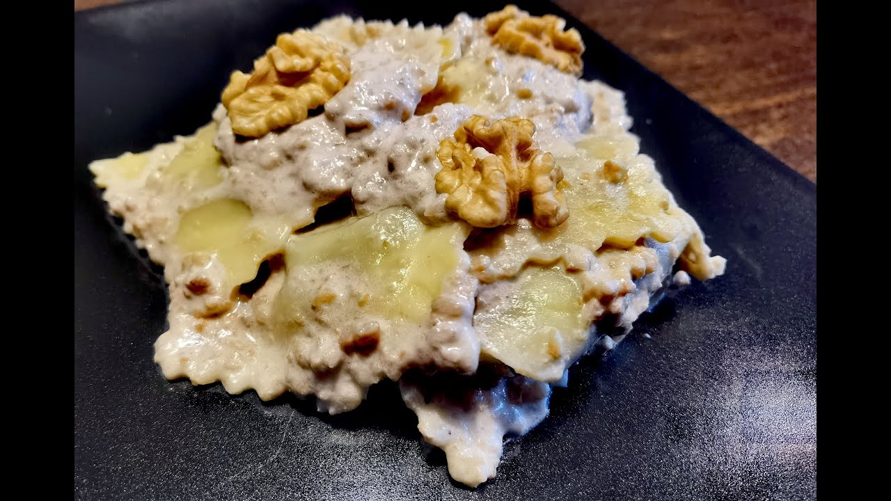RAVIOLI IN SALSA DI NOCI, la ricetta più semplice che ci sia, #videoricetteinsieme