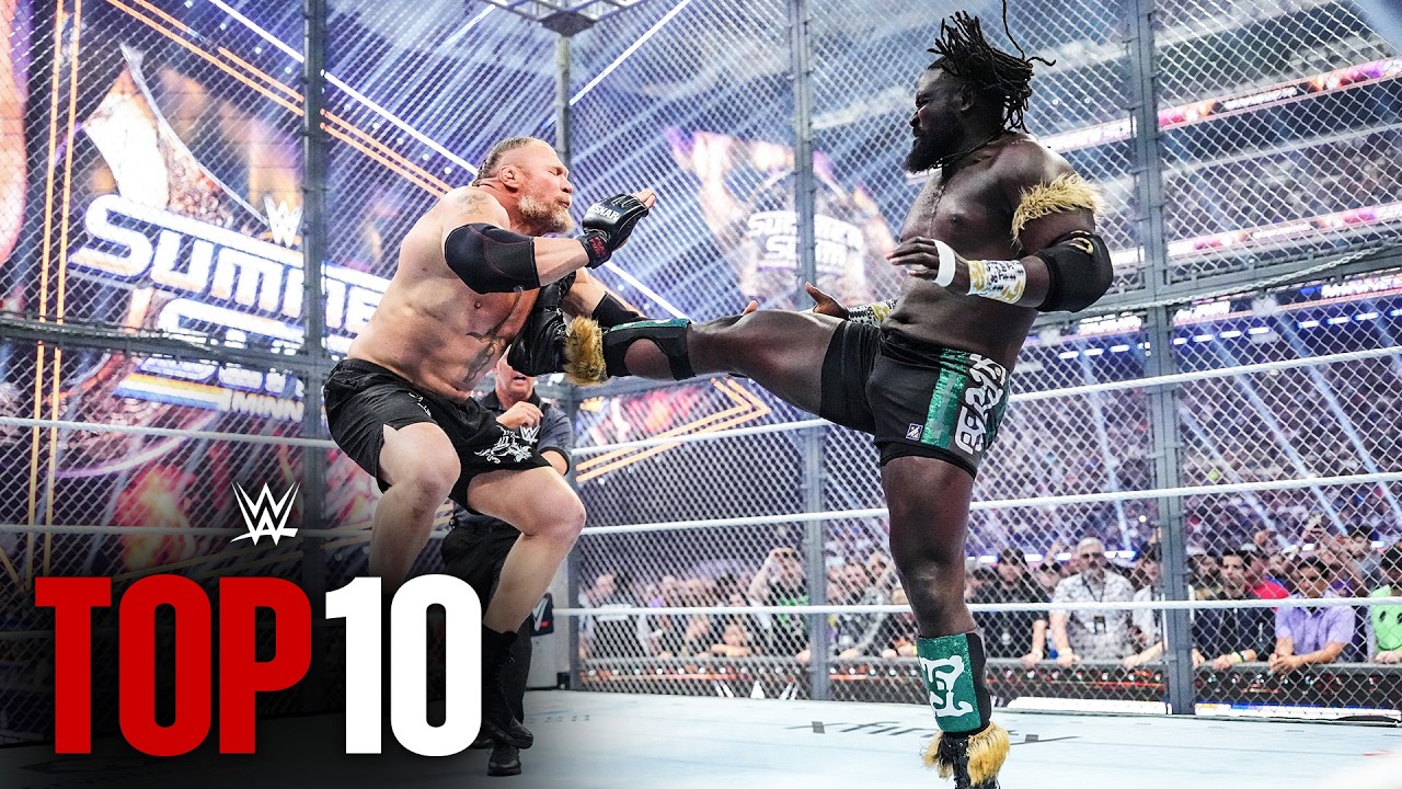 Лучшие моменты противостояния Оба Феми и Брока Леснара: WWE Top 10, 18 авг. 2026 г.