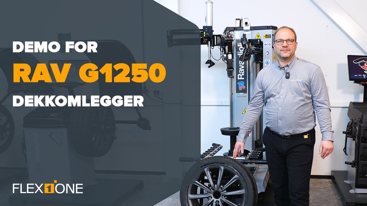 Demo av Ravaglioli RAV G1250 Dekkomlegger | FLEX1ONE - Vi holder ditt verksted i toppform!
