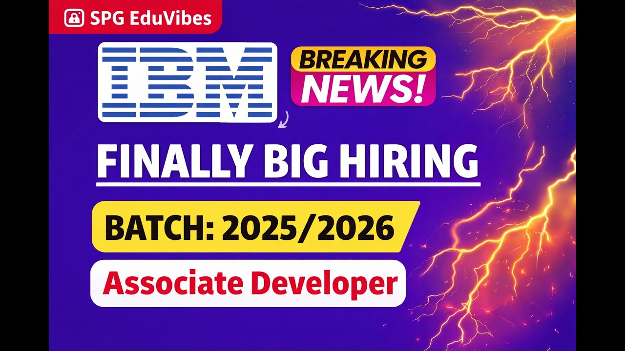 IBM Associate Developer Hiring 2026 🔥 | 2025/2026 Batch Eligible | PAN India | Apply Now