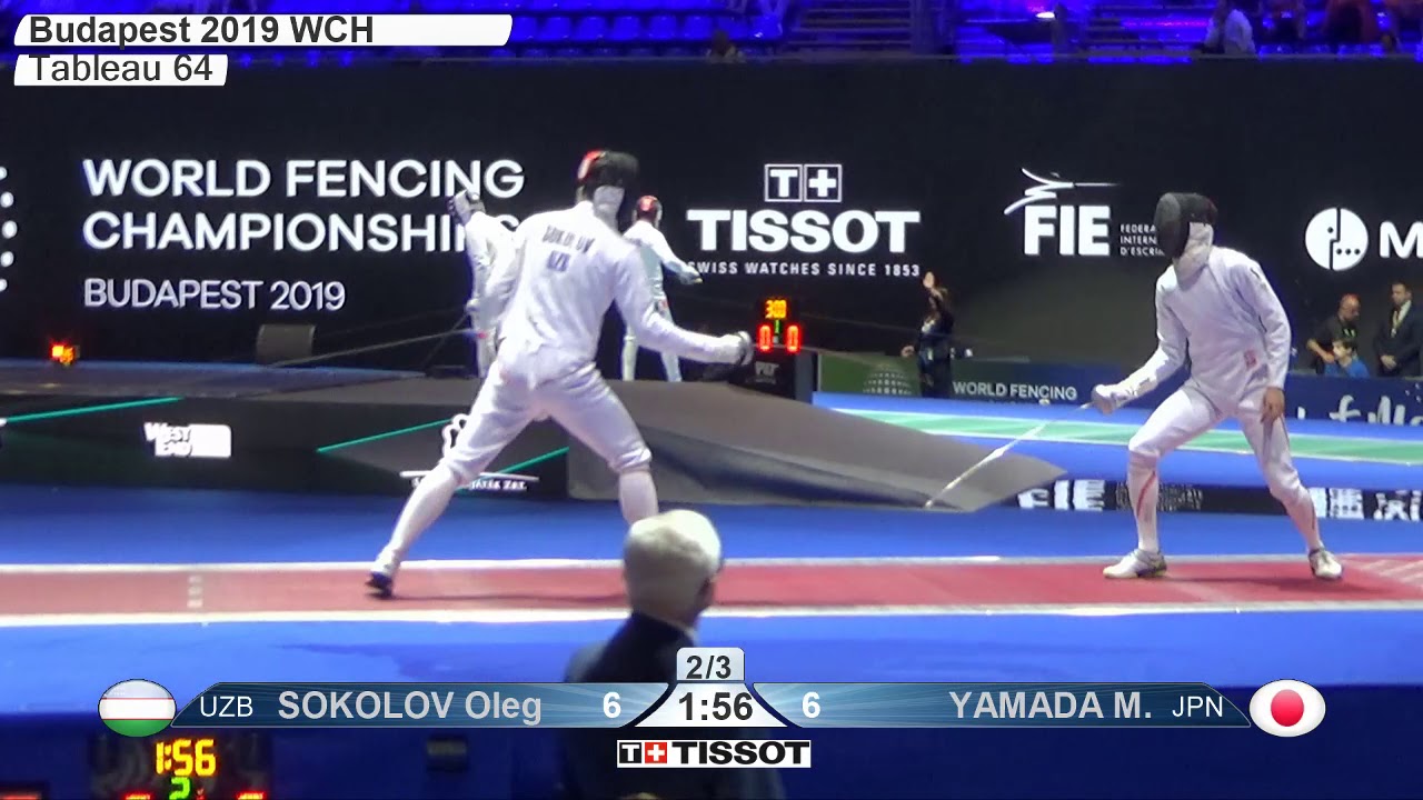 2019 242 T64 11 M E Individual Budapest HUN WCH RED YAMADA JPN vs SOKOLOV UZB