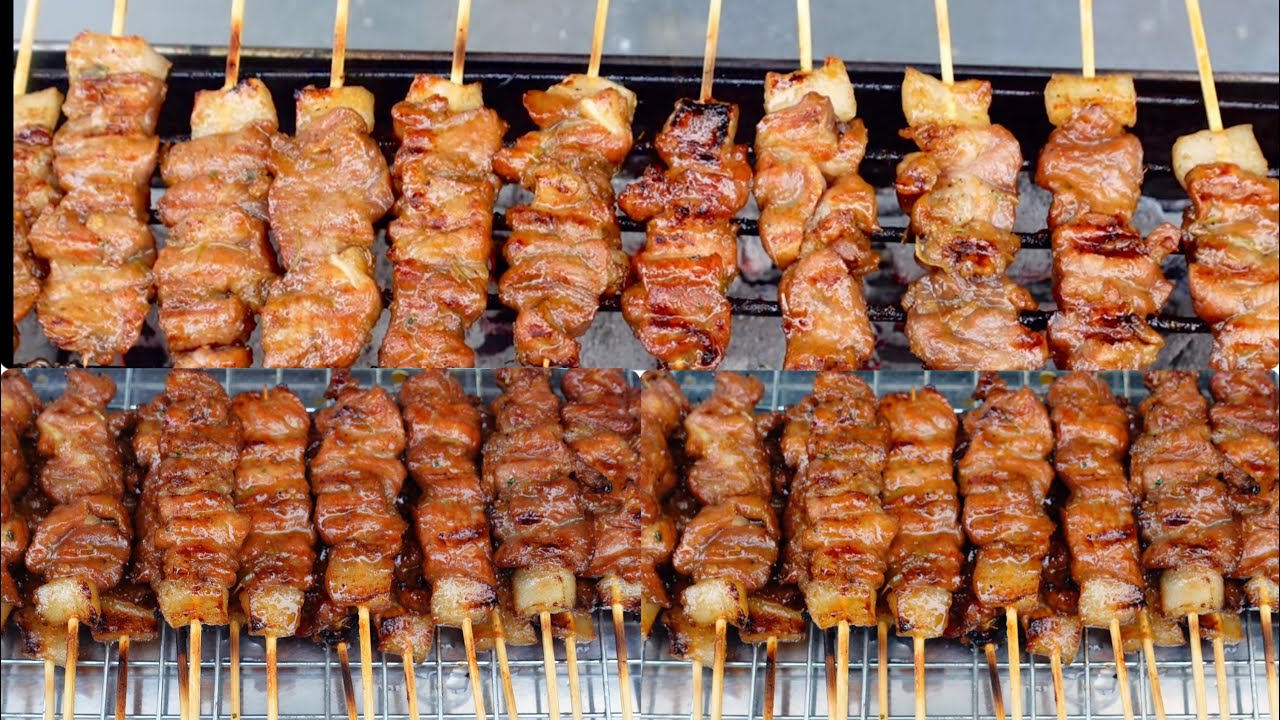 ข้าวเหนียวหมูปิ้งสูตรโบราณ สูตรหมูหมักนุ่ม หอมเครื่องเทศ ขายตอนเช้า คนต่อคิวยาวเหยียด