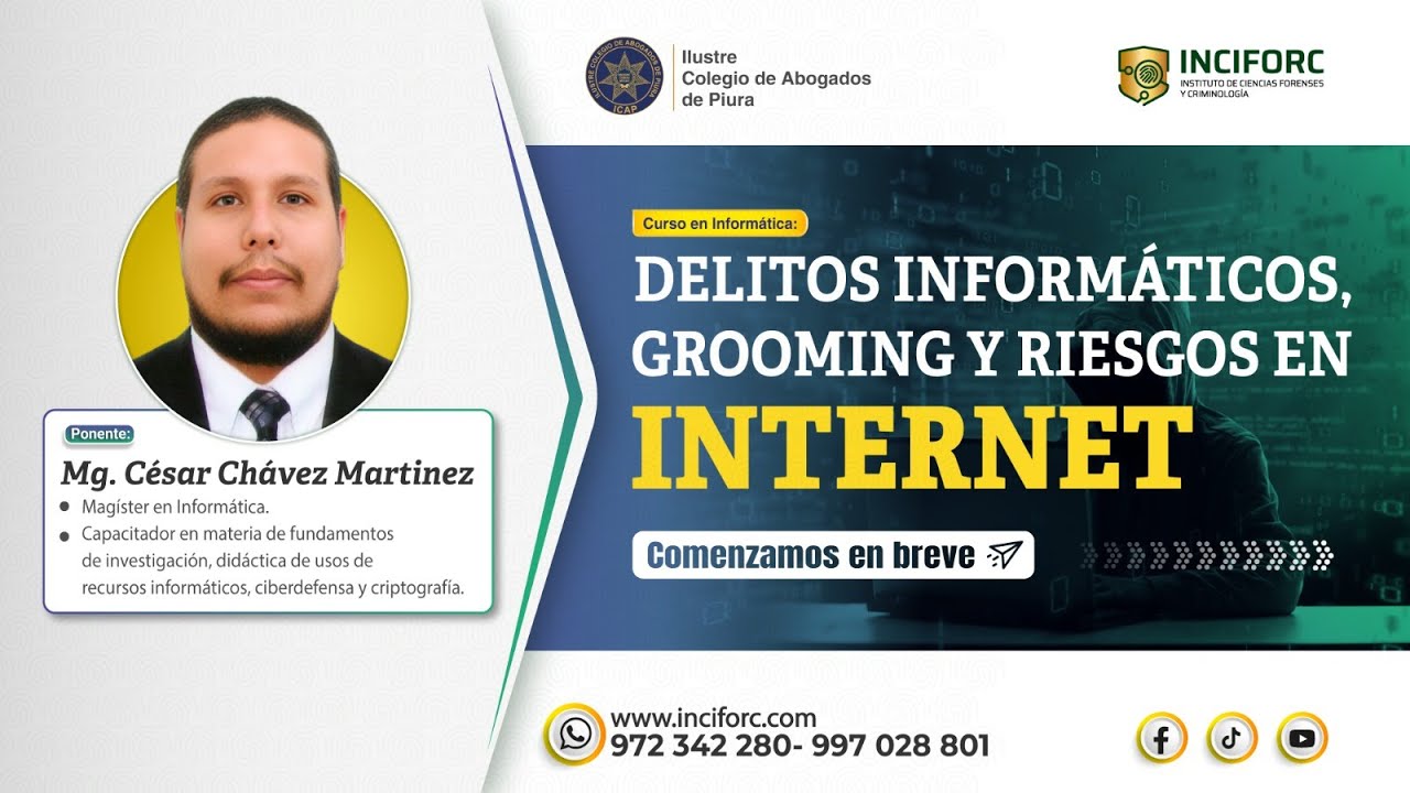 DELITOS INFORMÁTICOS, GROOMING Y RIESGOS EN INTERNET