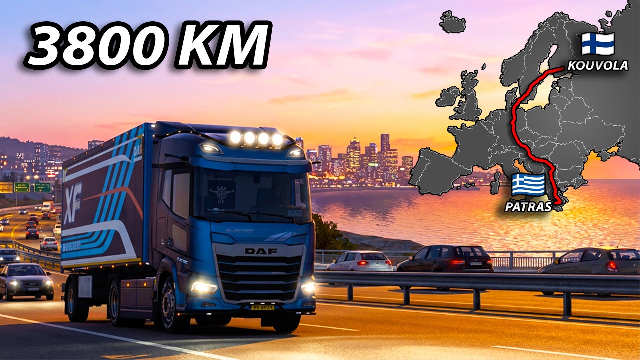 3800 KM in an Electric Truck? ⚡DAF Electric Long Haul (Finland to Greece)