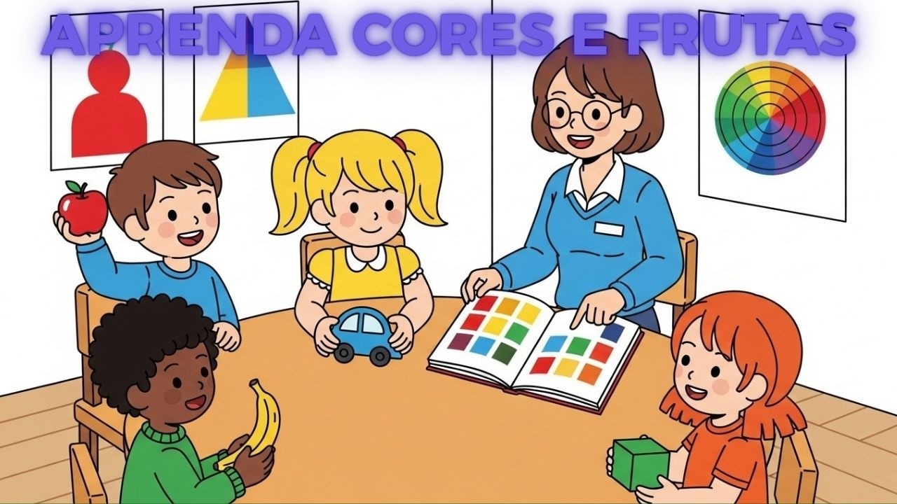 Aprendendo o Nome das Frutas e Cores / Mundo Encantado Kids #youtubekids #aprender