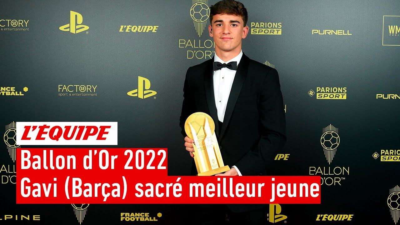 Ballon d'Or 2022 - Gavi (Barça) remporte le Trophée Kopa du meilleur jeune