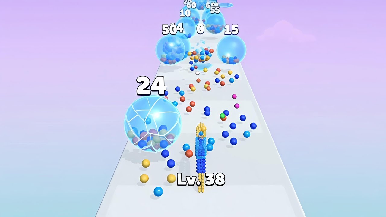 Marble Gun Runner runs through ios android level walkthrough gameplay 