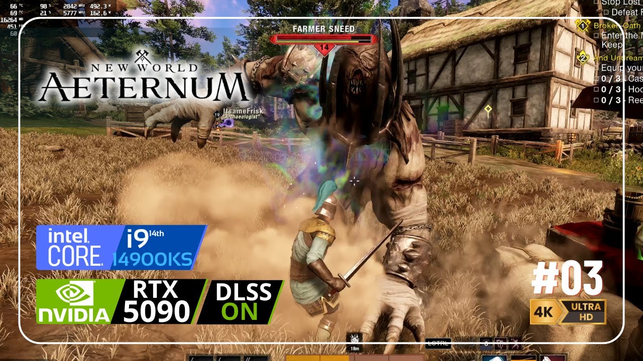 New World AeternuM: Ep 03 - RTX 5090 - i9 14900KS - 4K Very High Graphics Settings
