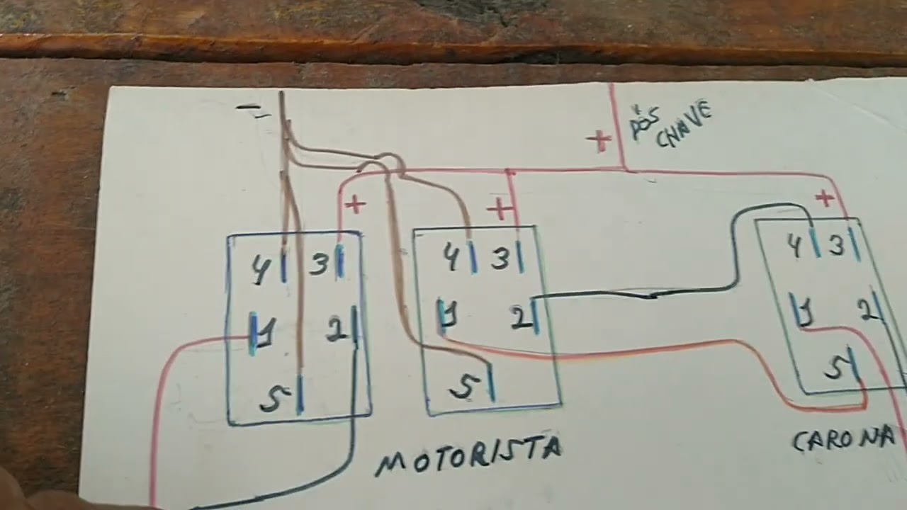 Como fazer um chicote simples p/ o vidro elétrico das 4 portas do Santana e outros.