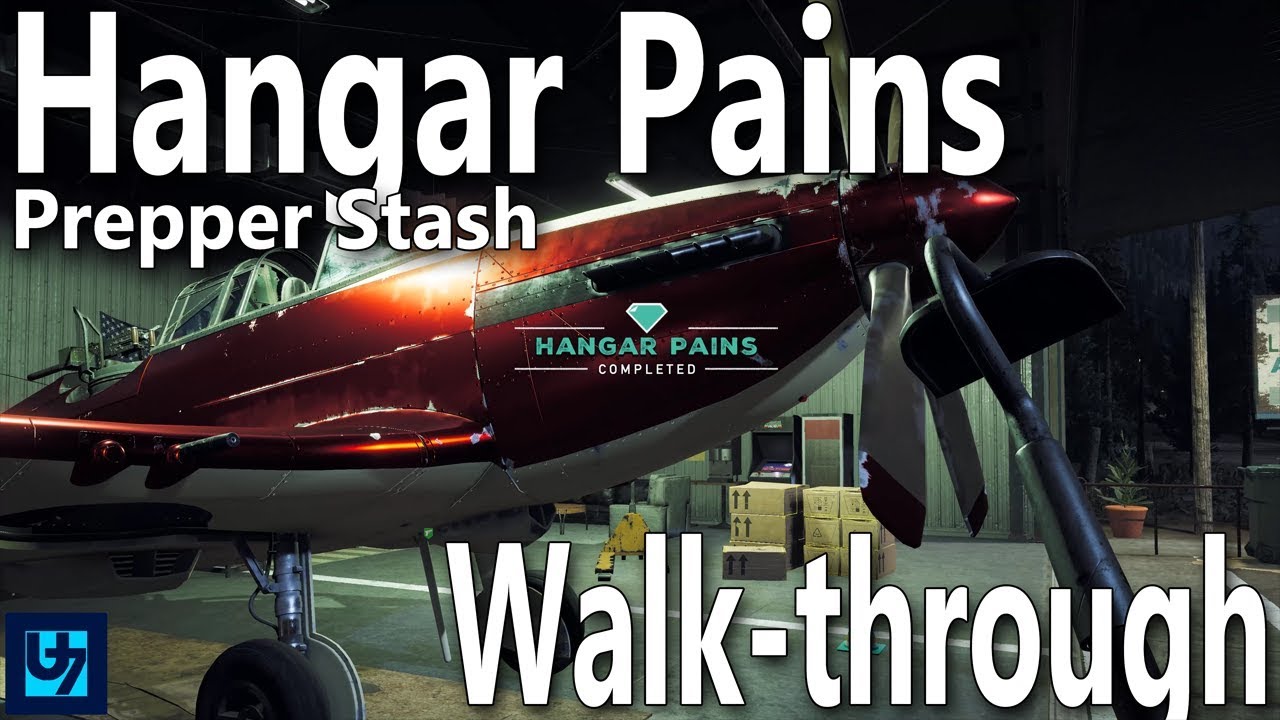 Far Cry 5 - Hangar Pains Prepper Stash Walk-through, Lansdowne Airstrip (Jacob's Region) 4K