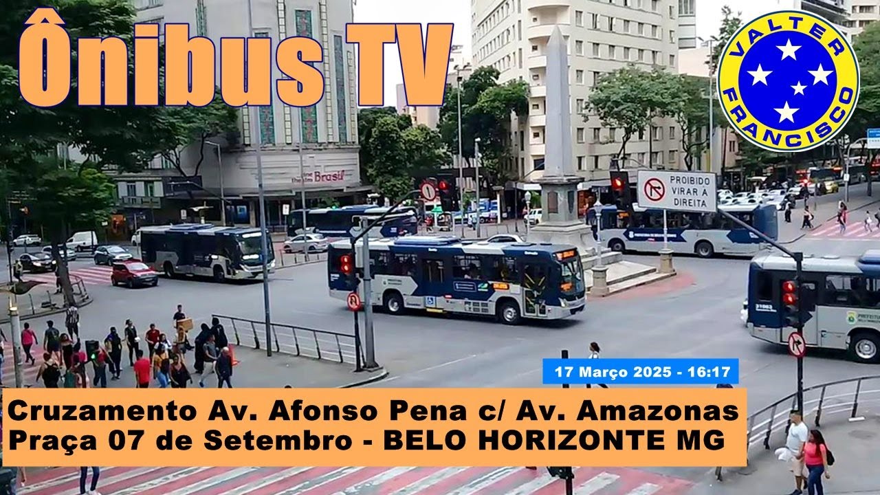 Av. Afonso Pena c/ Av. Amazonas -  Praça 07 de Setembro - Centro - Movimento de Ônibus