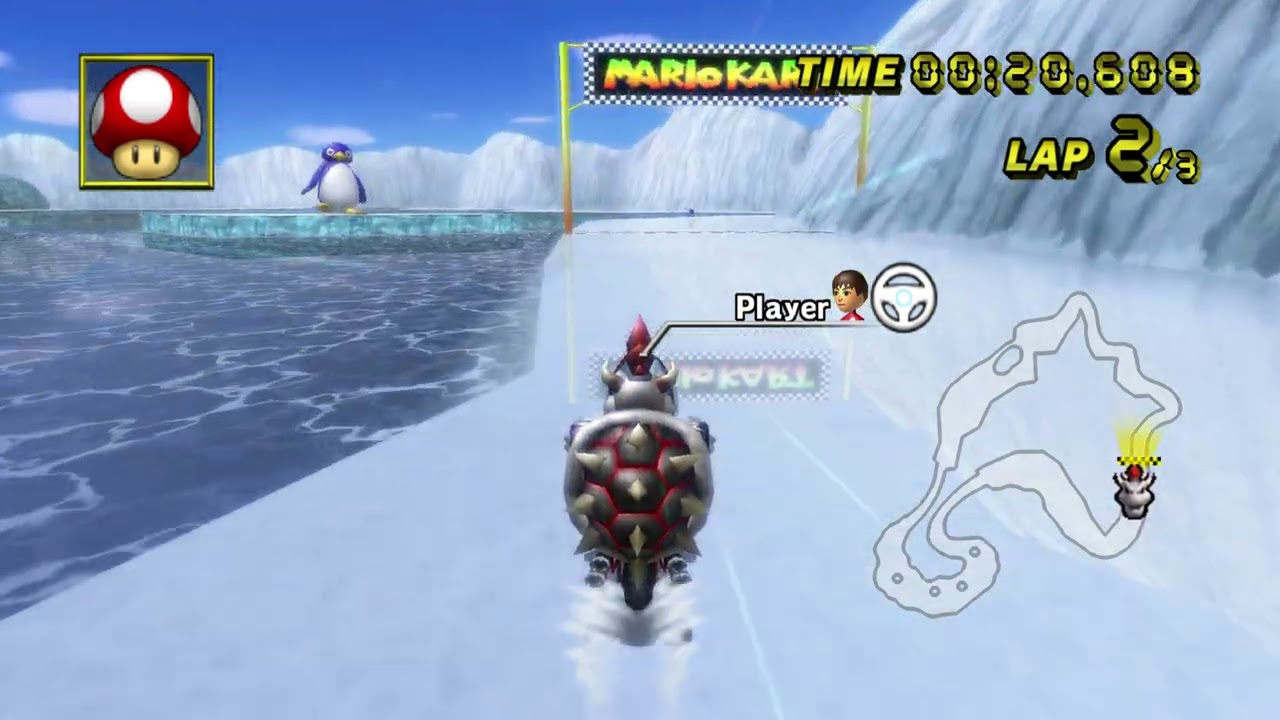 [MKWii TAS] N64 Sherbet Land (Glitch) - 32.961
