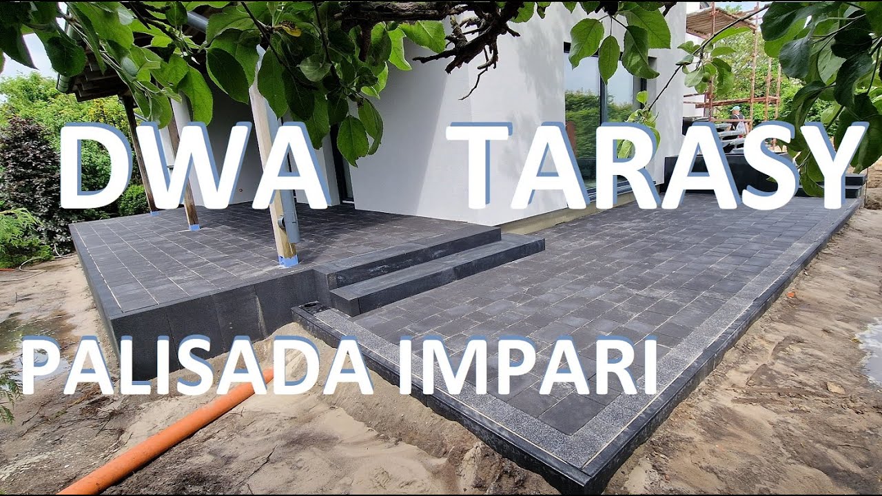 Robimy dwa TARASY. PALISADA IMPARI 100Cm.  Kostka LUNDO #brukarzbydgoszcz #paving #brukarz #gehl