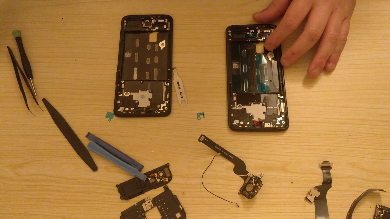 OnePlus 6T midframe swap and screen replacement.