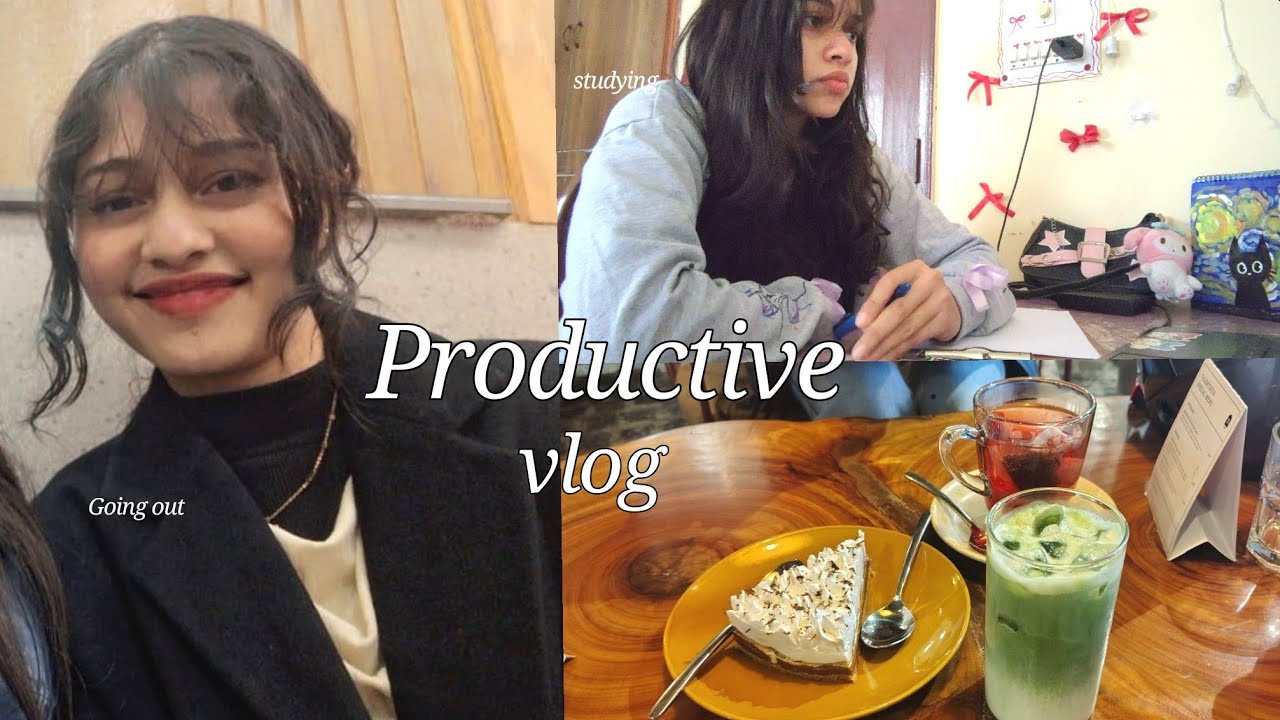 A Realistic Productive Day in my life | Studying, Café & Rest