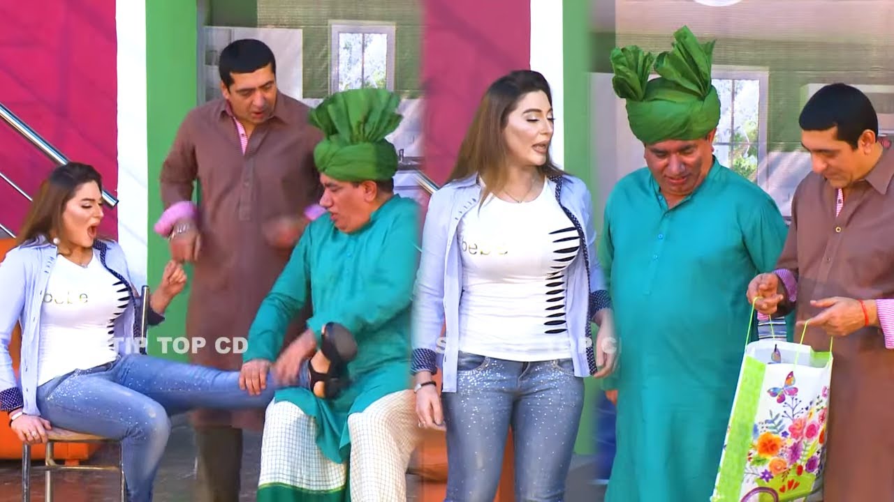 Zafri Khan and Khushboo with Nasir Chinyoti | Iftikhar Thakur | New Stage Drama | Comedy Clip 2021