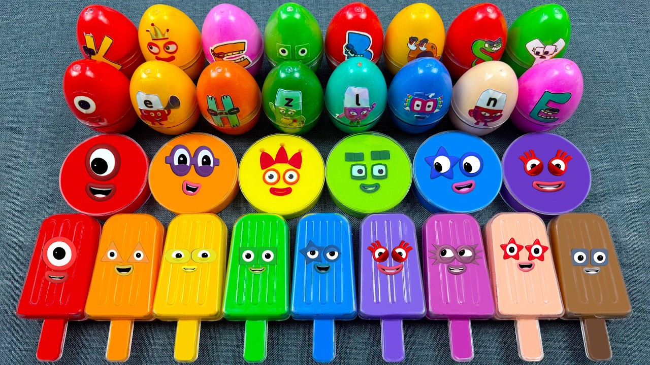 Numberblocks 🌈 Fun Alphabet Lore With Eggs, Ice Cream, Circle Glitter! Relaxing ASMR Moments 💖🎉