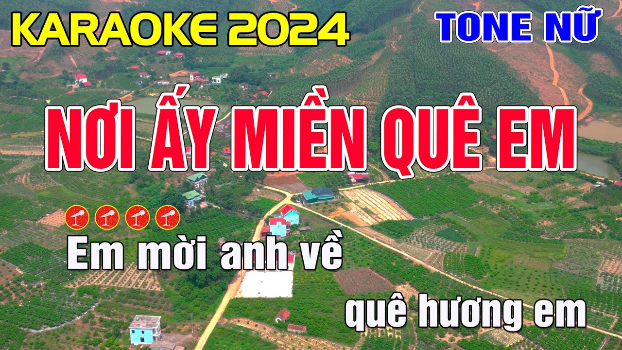 Nơi Ấy Miền Quê Anh Karaoke Tone Nữ - Beat Chuẩn || Minh Điệp Organ