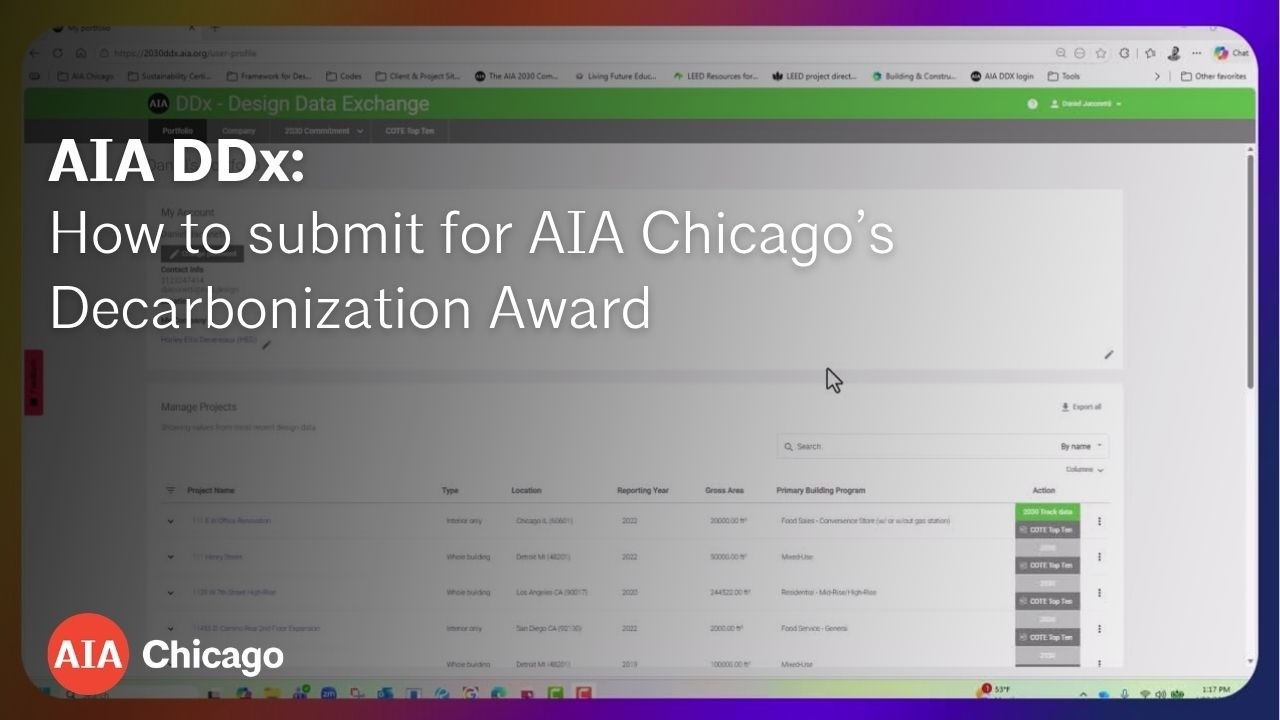 AIA DDx: How to submit for AIA Chicago's Decarbonization Award