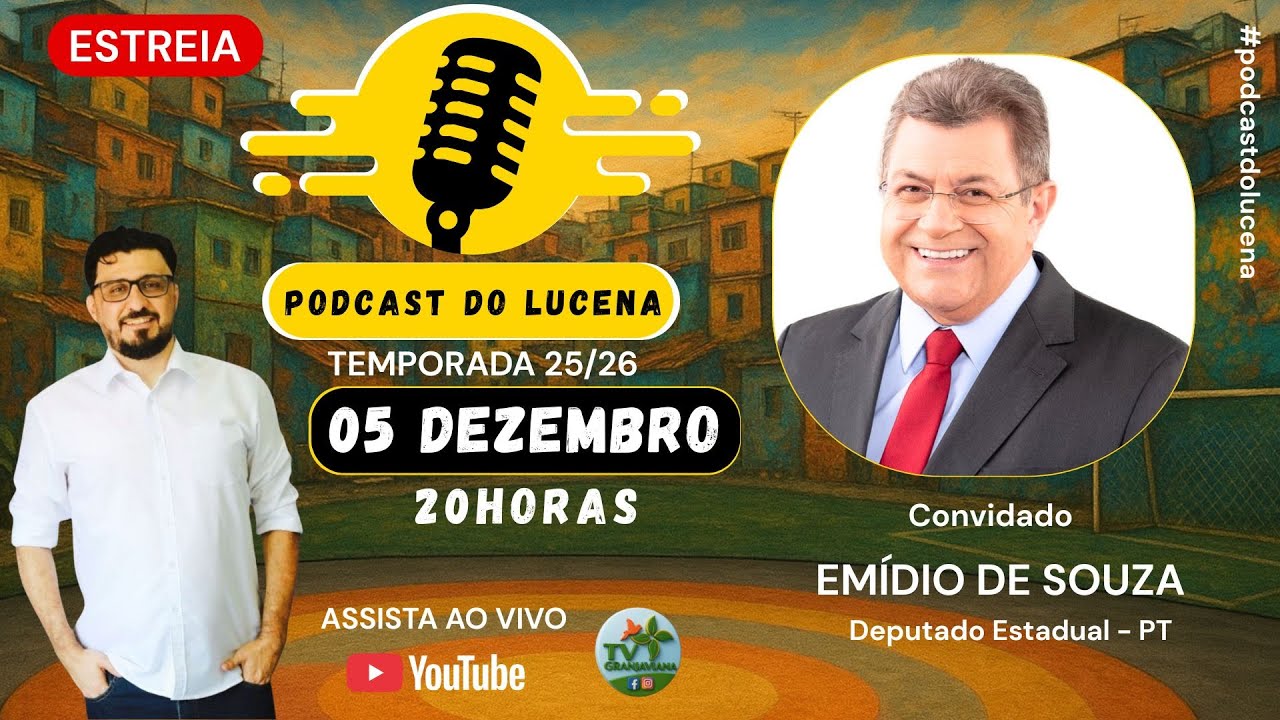 Emídio DE SOUZA- DEPUTADO ESTADUAL DO PT - SP | PODCAST DO LUCENA.