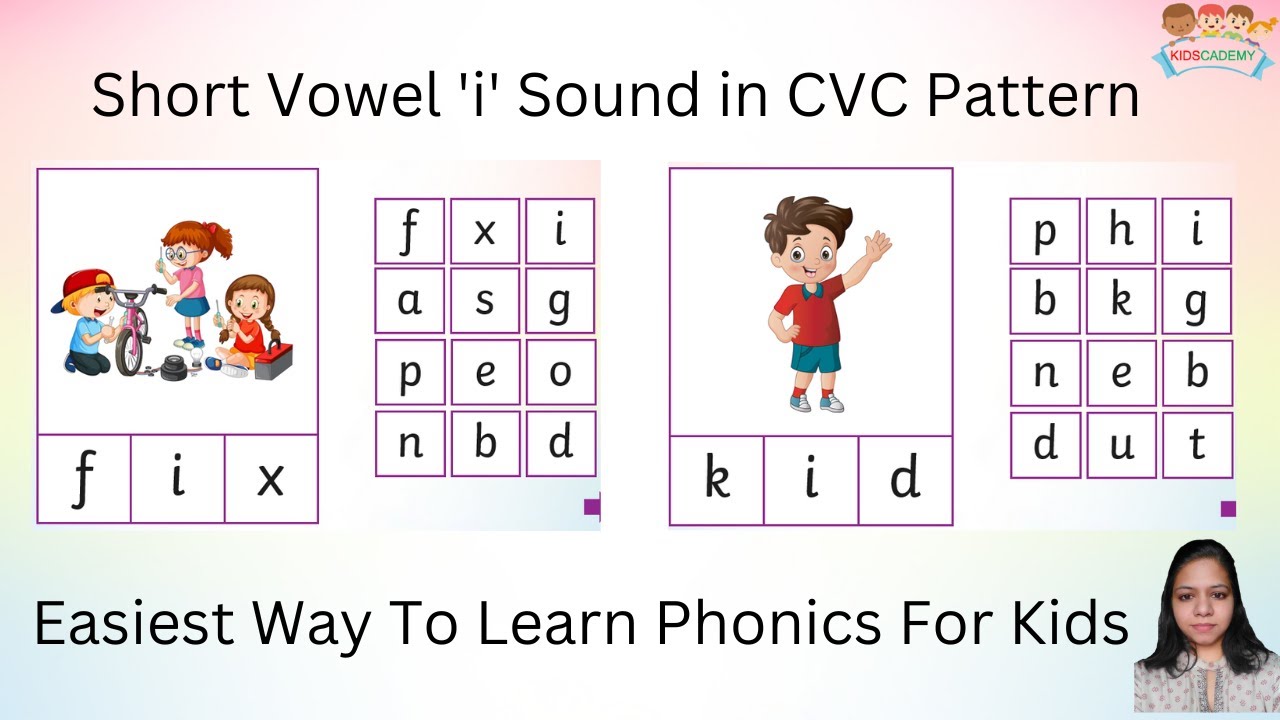 Spelling CVC Words Vowel I | Practice Blending Sounds for Kindergarten | Vowel I words | Kidscademy