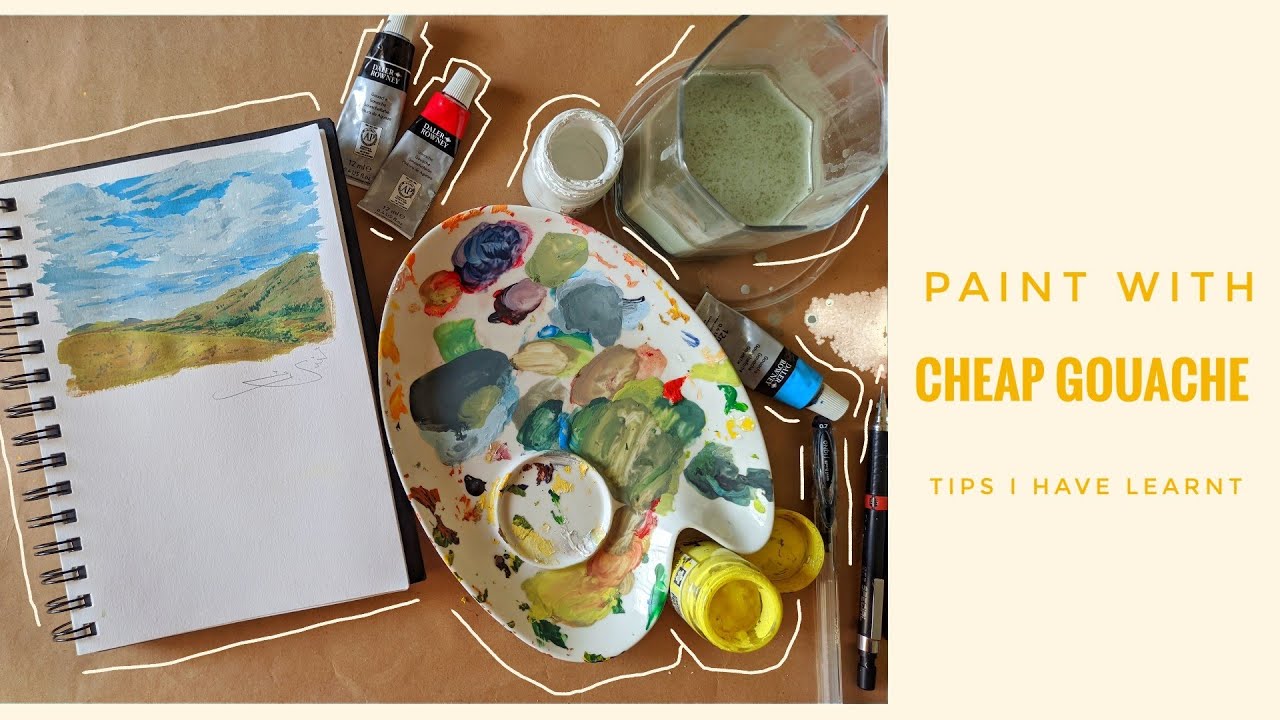 Painting with Cheap Gouache | Dealer Rowney Simply Gouache and Poster Paints | Tips | Art by Taqwa