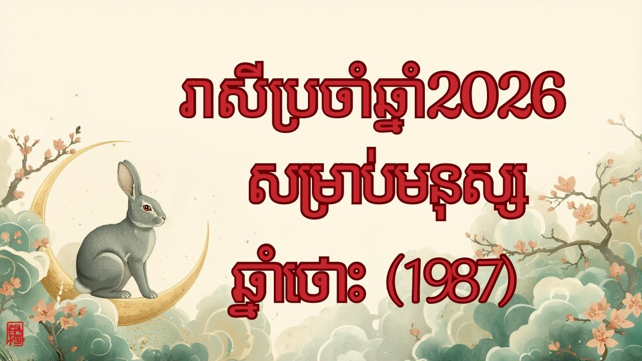 ហោរាសាស្ត្រចិនឆ្នាំ ២០២៦​ សម្រាប់អ្នកកើតឆ្នាំថោះ(1987)