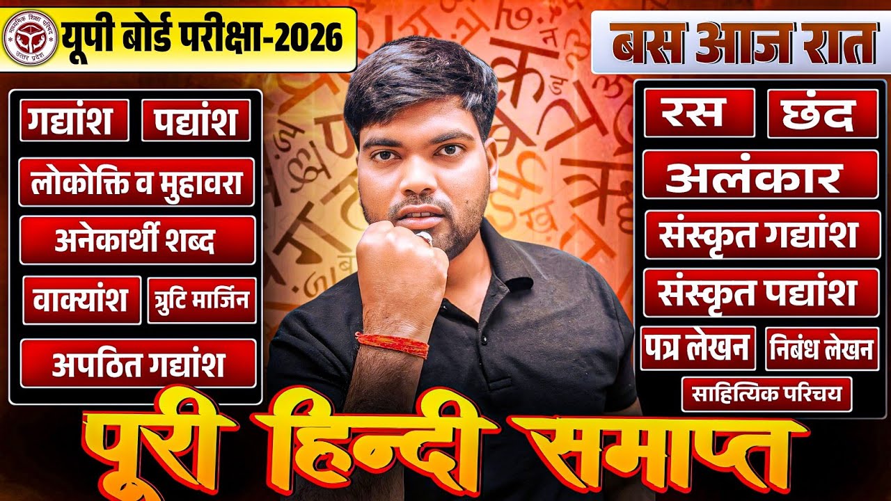 पूरी हिंदी समाप्त 🔥, UP Board Exam 2026 | Class 12 Hindi Important Questions 2026 
