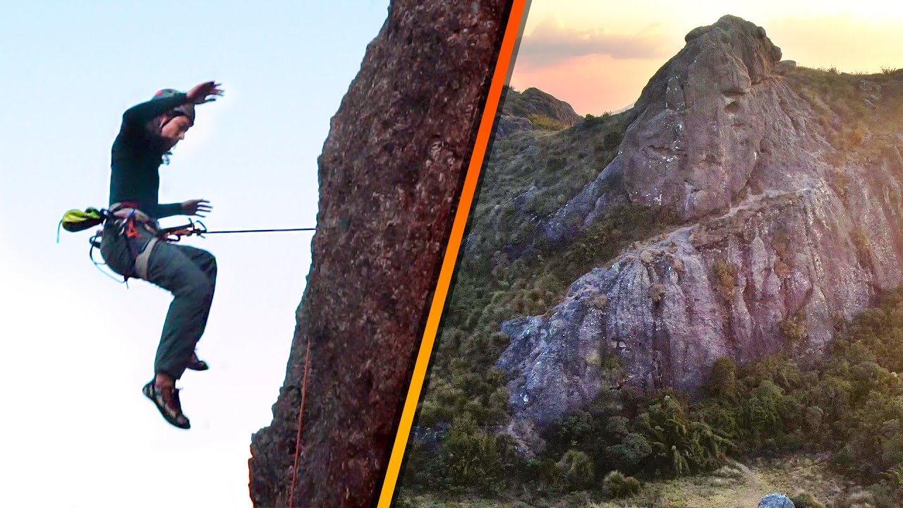 ACIDENTE e auto-resgate em ESCALADA na Pedra do Camelo - Itatiaia