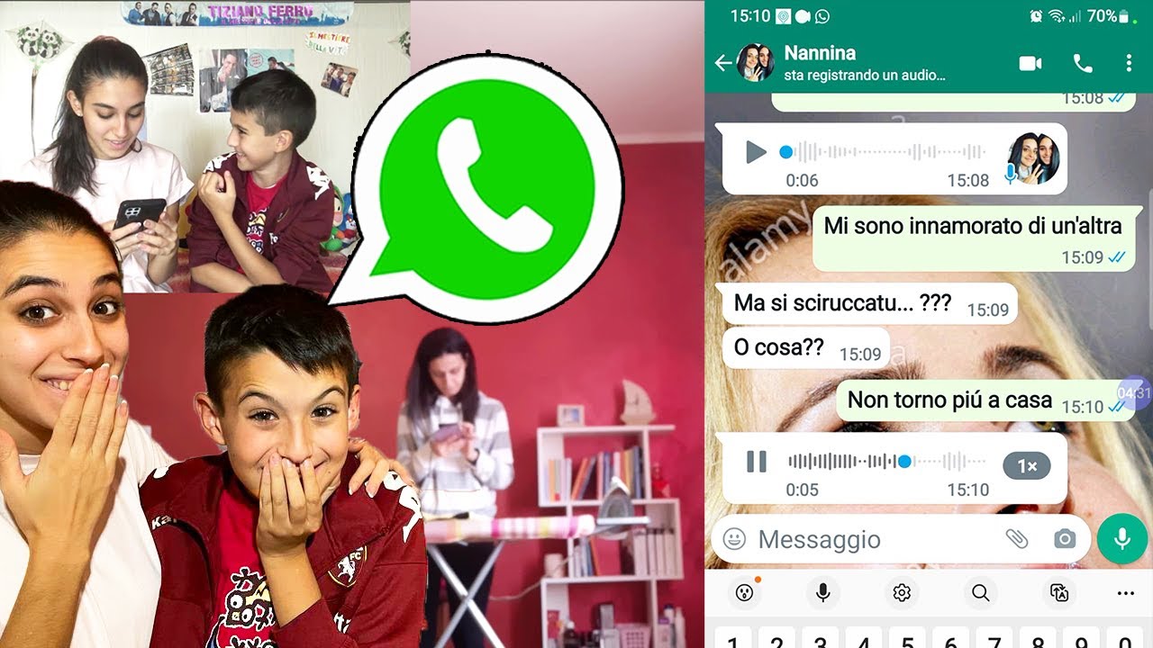 SCHERZO TELEFONICO WHATSAPP A MAMMA!!💔 - PAPA' LA LASCIA PER MESSAGGIO 😂😂