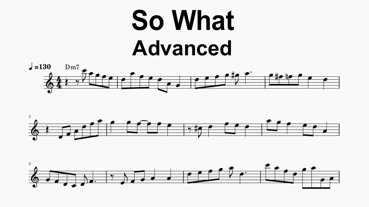 Sight Reading Practice - So What - Advanced