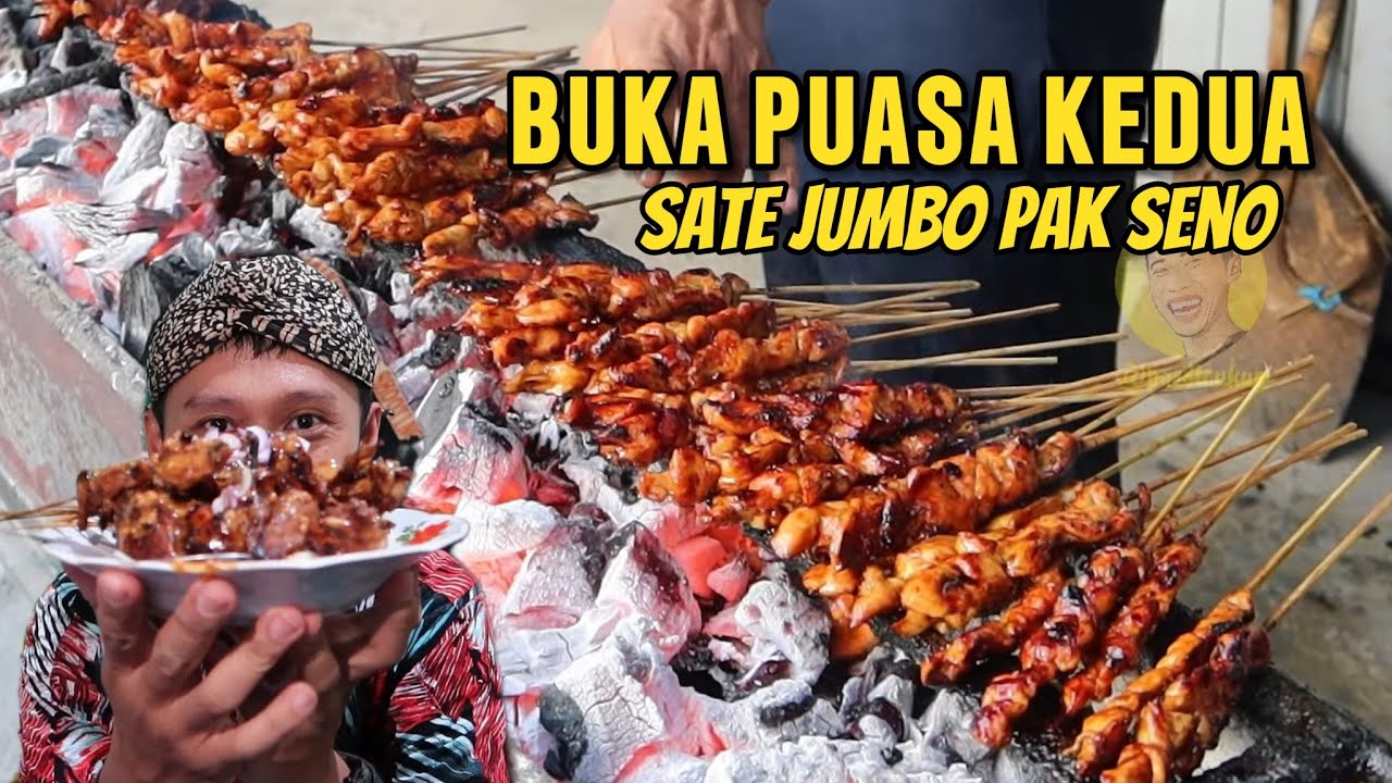 Warung Sate Ponorogo porsi jumbo, sekali bakar 100 tusuk! Dagingnya gede-gede!