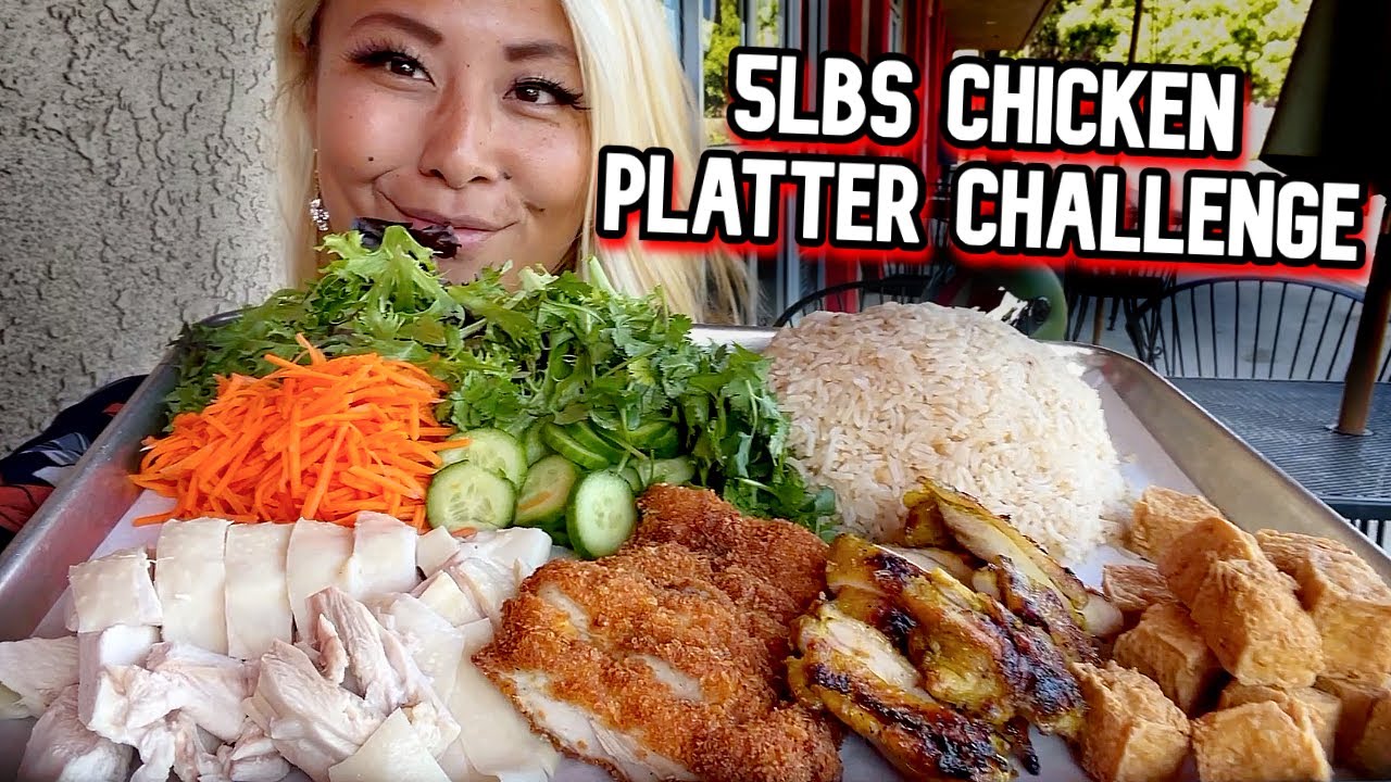 5LB CHICKEN PLATTER CHALLENGE from Chicken Meets Rice in Santa Clara, CA!! ##RainaisCrazy