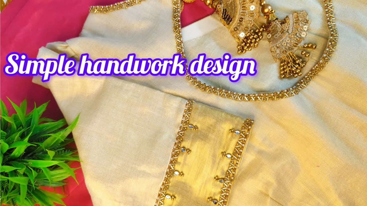Simple handwork design//bridal blouse design// All in one 