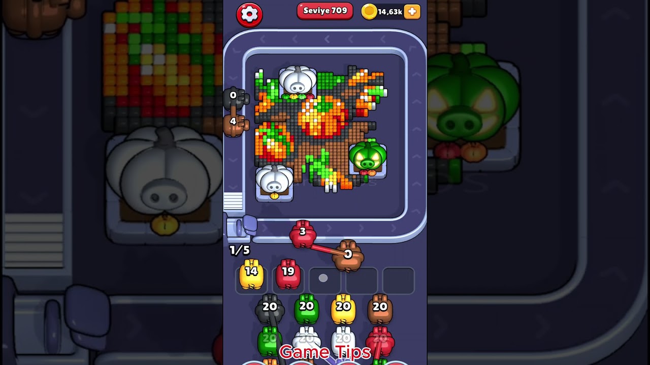 Pixel Flow level 709 Solution Walkthrough