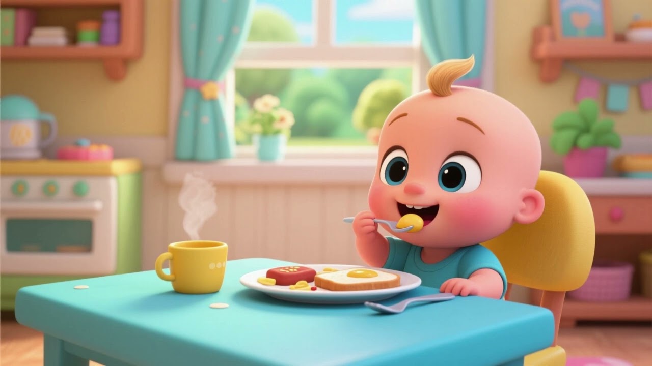 Baby Eating Breakfast – Fun Morning Song 🍳👶 Kids Routine & Learning Video
