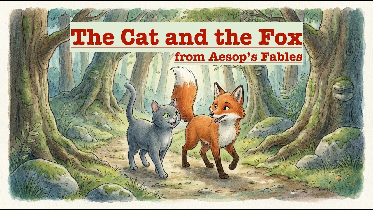 The Cat and the Fox: A Bedtime Story About Simple Wisdom (Aesop's Fables)