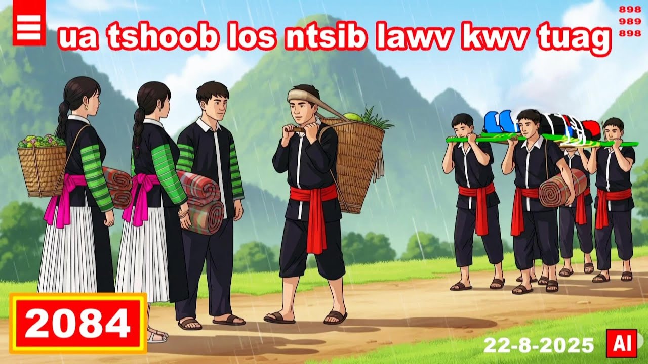 dab hais hmoob - 2084 - 22-8-2025 ua tshoob los ntsib lawv kwv tuag, ลางที่ไม่ดี, Bad omen.