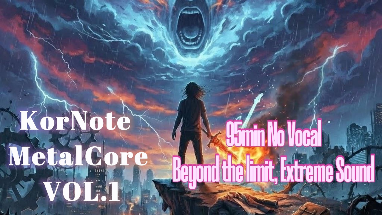 [95 MINS] Extreme Metalcore Instrumentals: 30 Tracks for Non-Stop Focus & Energy | KorNote Metal