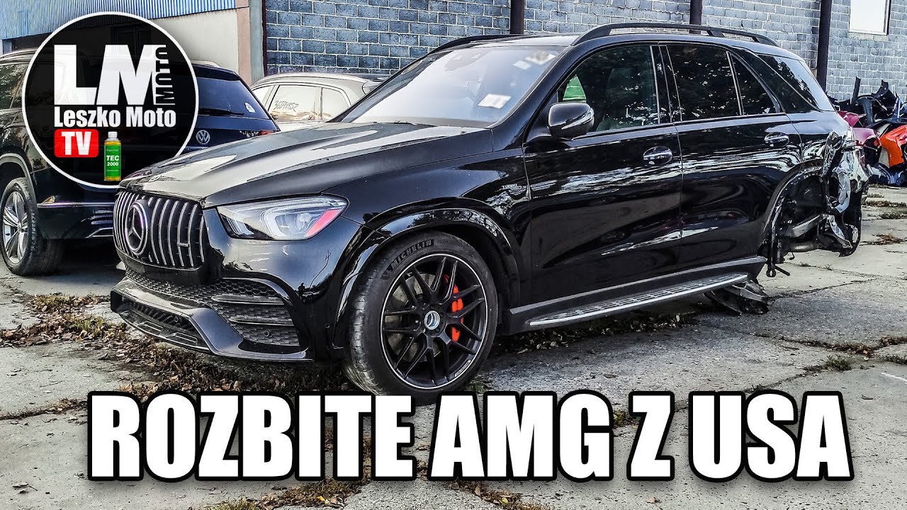 Rozbity Mercedes bez koła !!! GLE 53 AMG z AMERYKI