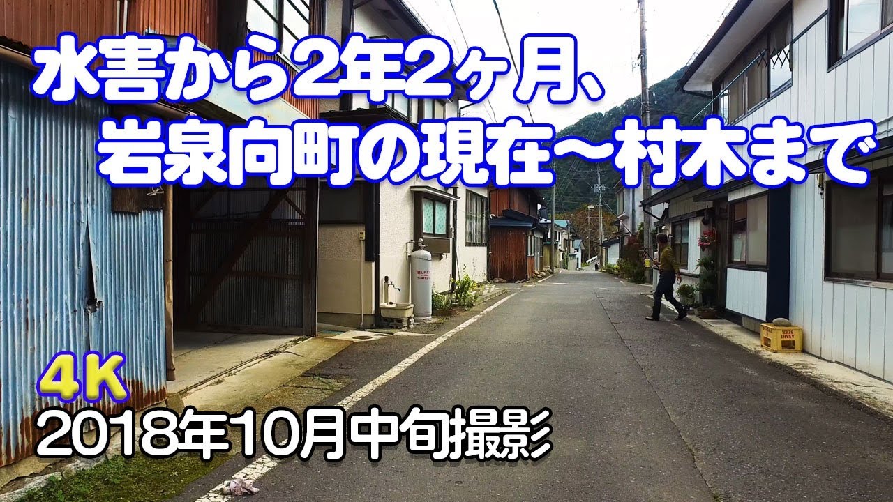 【4K】水害から2年2ヶ月後の岩泉町向町、村木まで歩く