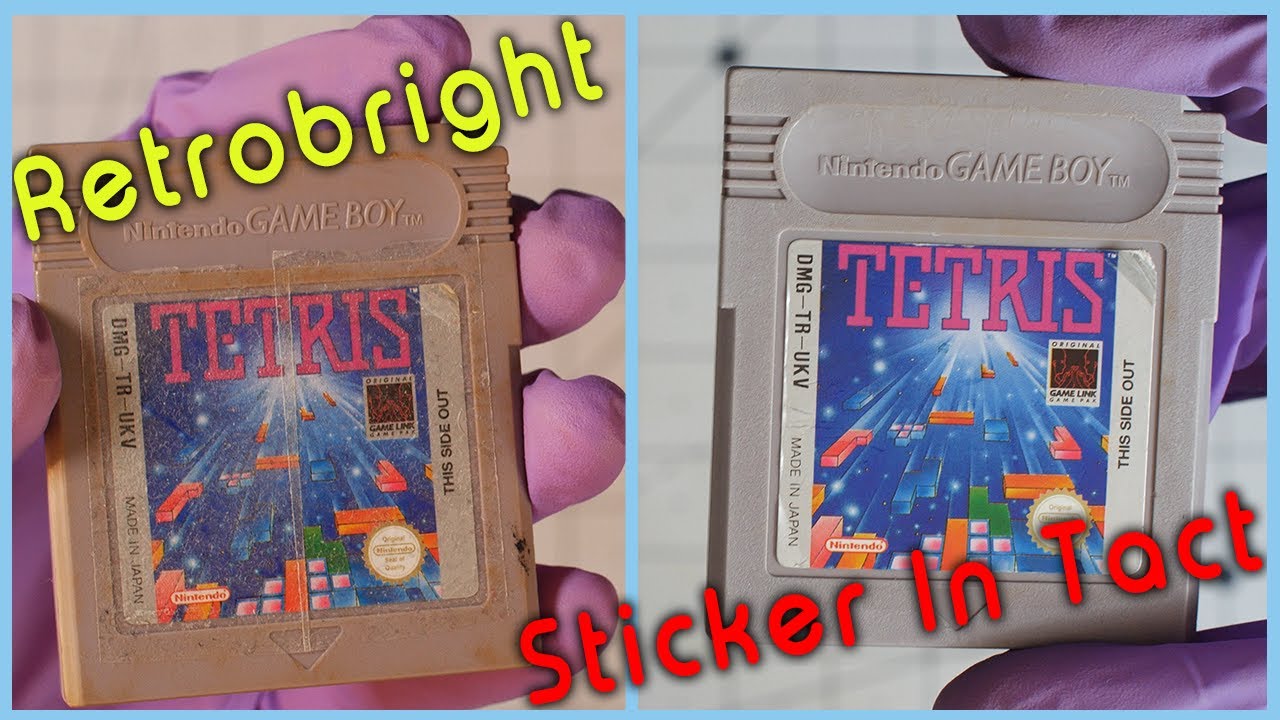 How to Retrobright a Gameboy Cartridge With STICKER Intact in under 3 Minuets!